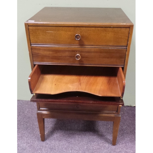 190 - Mahogany Five Drawer Music Cabinet