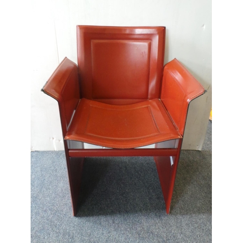 42 - Pair of Tan Box Side Chairs with slight damage