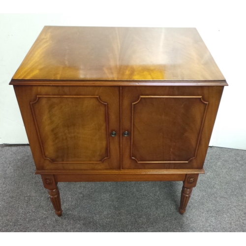 62 - Mahogany Record Cabinet, 70cm high x 60cm wide x 43cm deep