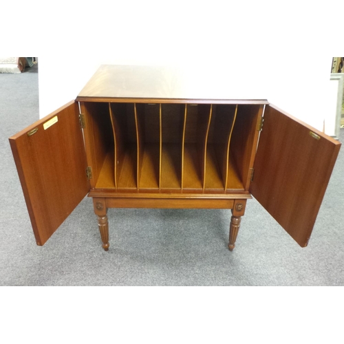 62 - Mahogany Record Cabinet, 70cm high x 60cm wide x 43cm deep