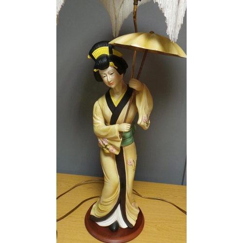 64 - Tall Oriental Table Lamp and Shade