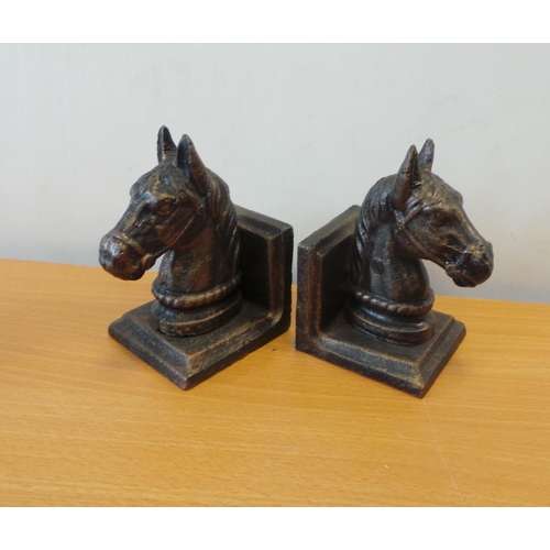 221 - Pair of Horse Head Book Ends