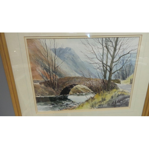 238 - Pair of Framed Watercolours Signed E Grieg Hall, 47cm high x 54cm wide (each)