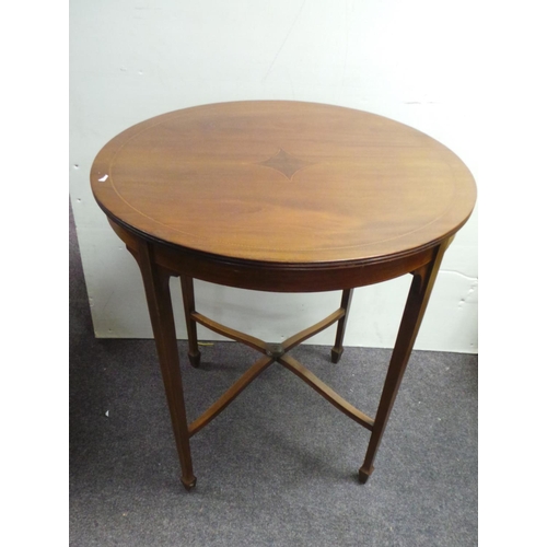 314 - Circular Inlaid Mahogany Occasional Table