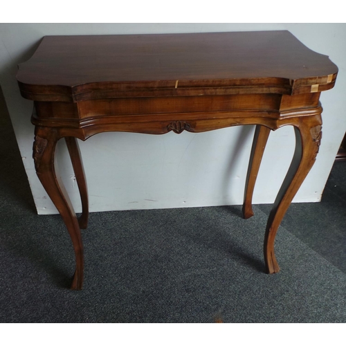 324 - Inlaid Mahogany Fold Over Games Table