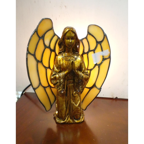 328 - Angel Tiffany Style Table Lamp