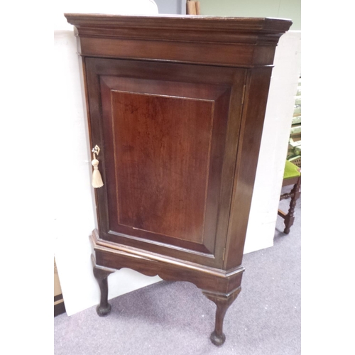 342 - Mahogany Corner Cabinet on legs