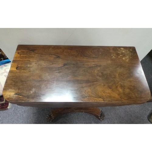 346 - Rosewood Foldover Card Table