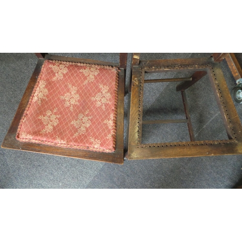 377 - Lot of 2x Oak Chairs with barely twist legs (AF)