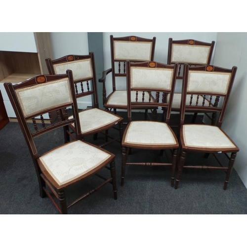 404 - Inlaid Mahogany 6 Piece Drawing Room Set