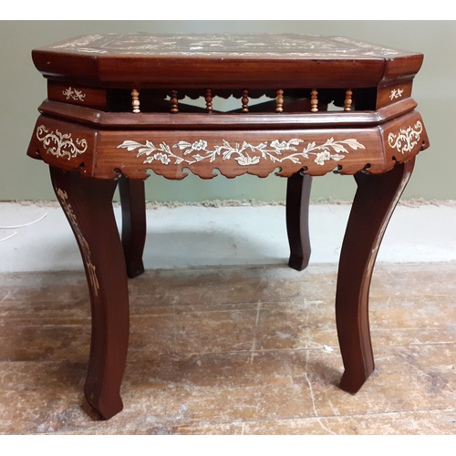 287 - Pair of 20th Century Chinese Rosewood jardinière stands d:48cm w:48cm h:46cm