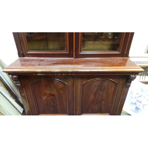 215 - Victorian Mahogany 2 Door Bookcase