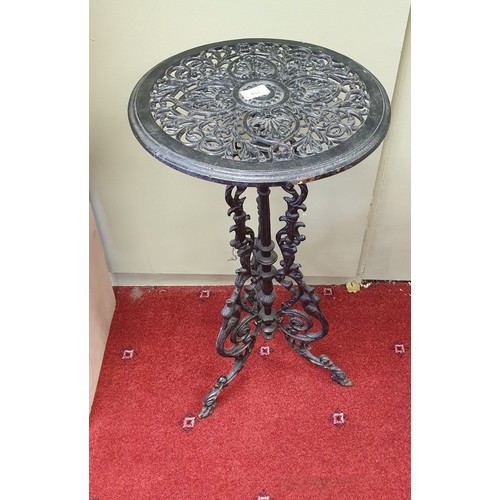 437 - Black Cast Iron Plant Stand