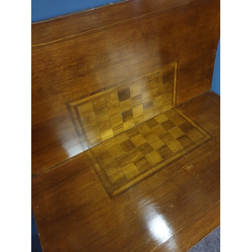 324 - Inlaid Mahogany Fold Over Games Table