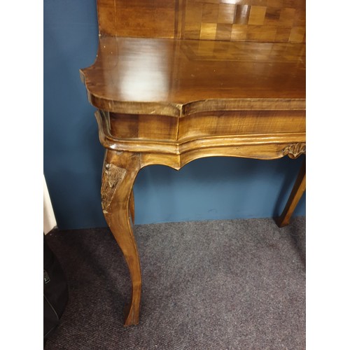 324 - Inlaid Mahogany Fold Over Games Table