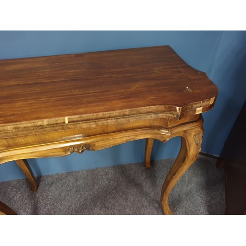 324 - Inlaid Mahogany Fold Over Games Table