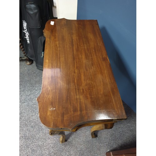 324 - Inlaid Mahogany Fold Over Games Table