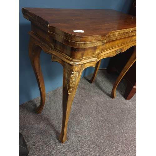 324 - Inlaid Mahogany Fold Over Games Table