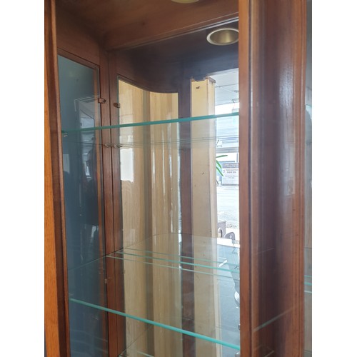 13 - Curio Glass Display Cabinet, 184cm high x 86cm wide x 30cm deep