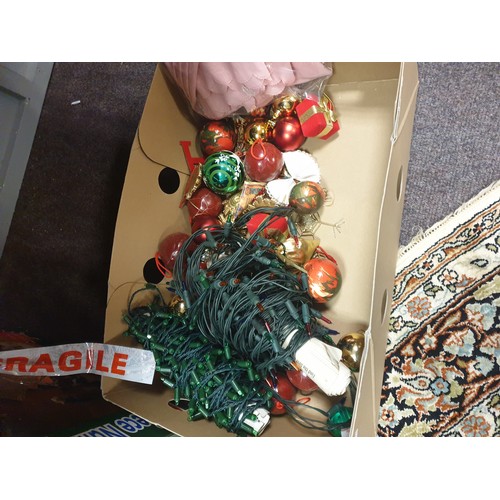 183 - Assorted Lot of Christmas Decorations and Crib (not a full set)