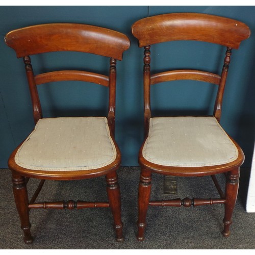 46 - Lot of 2x Victorian Mahogany Dining Room Chairs