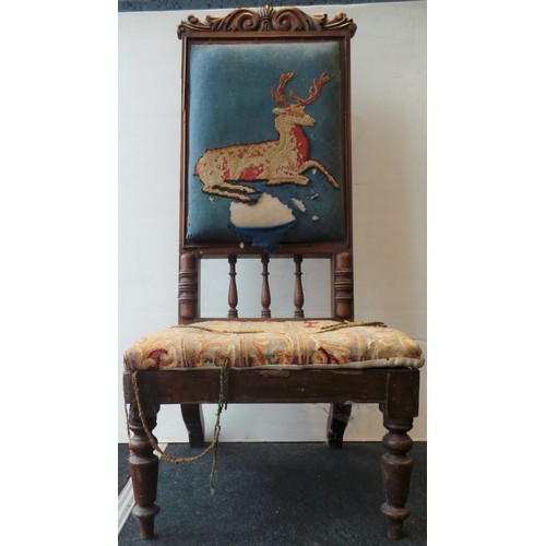 20 - Occasional Chair with Stag Decoration
