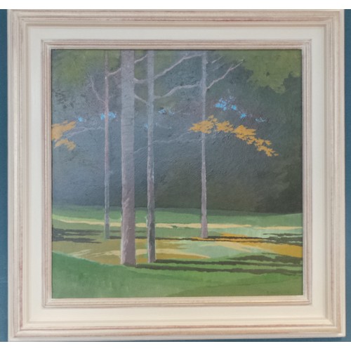 24 - Framed Oil on Board Signed MacGruer, Trees, Painting