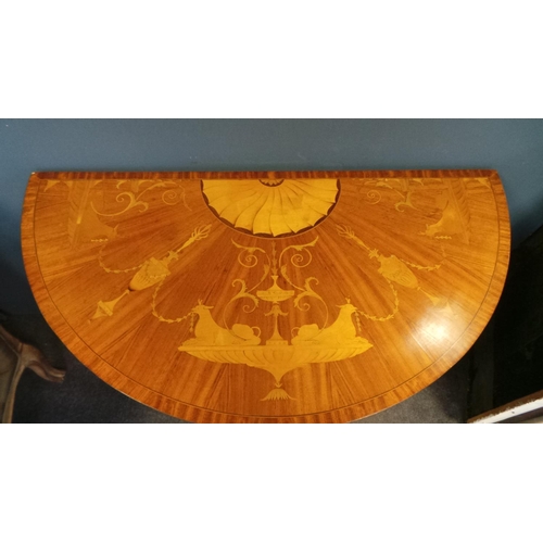 41 - Half Moon Inlaid Table