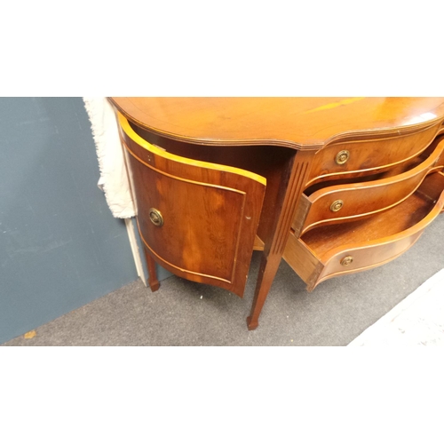 6 - Reproduction Yew Wood Sideboard (Width: 53