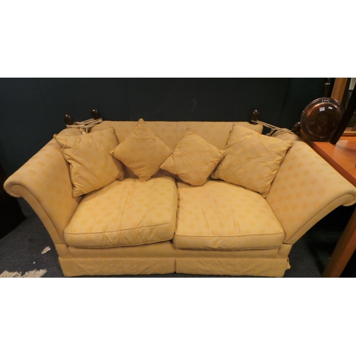 61 - 2 Seater Drop Side Couch Mustard Colour (180cm long x   95cm deep)