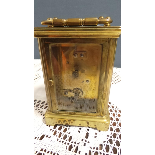 163 - Brass Carriage Clock