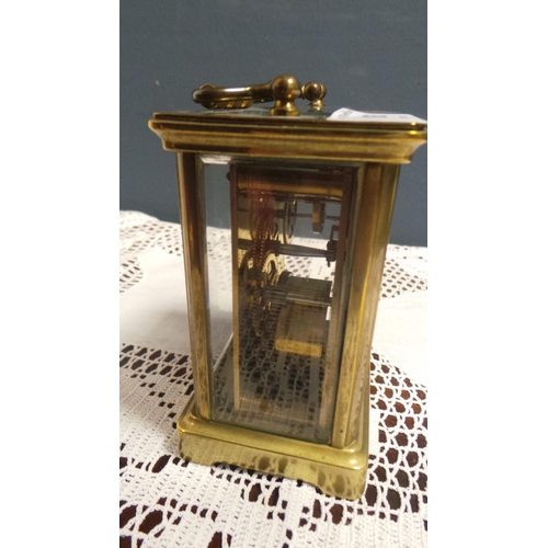 163 - Brass Carriage Clock