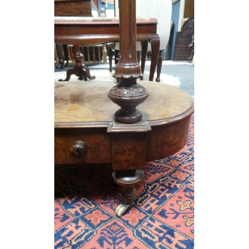 169 - Walnut 2 Tier Centre Table (height 84cm x depth 42mm x width 64cm)