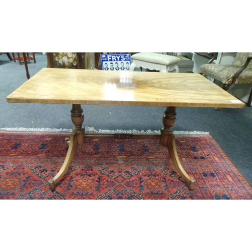 170 - Inlaid Mahogany coffee table (height 56cm x length 94cm x width 42cm)