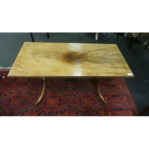 170 - Inlaid Mahogany coffee table (height 56cm x length 94cm x width 42cm)