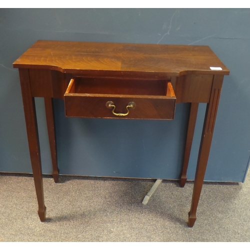 215 - Mahogany 1 Drawer Side/Hall Table (height 78cm x width 75cm x depth 38cm)