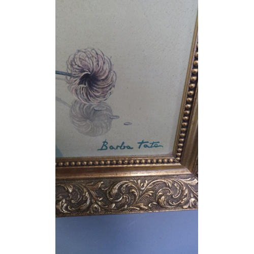 238 - Painting of Flowers in Vase in Gilt Frame (52cm x 102cm)