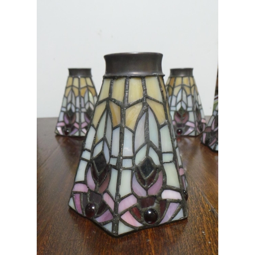 273 - 5 Small Leaded Tiffany Style Lamp Shades