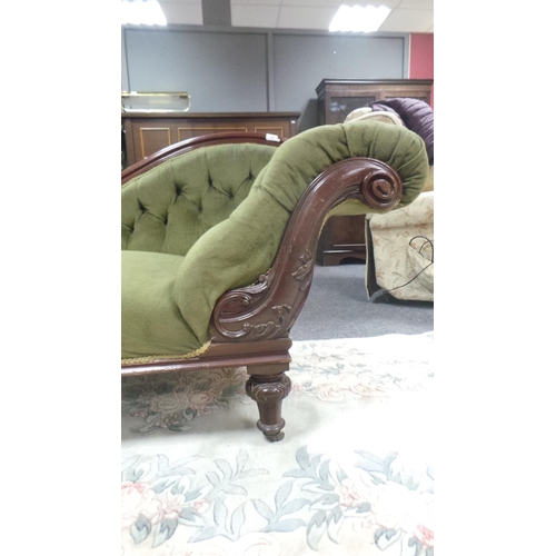 355 - Victorian Button Back Chaise Lounge