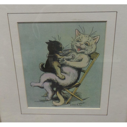 392 - 4 Signed Prints of Cats - Louis Wain