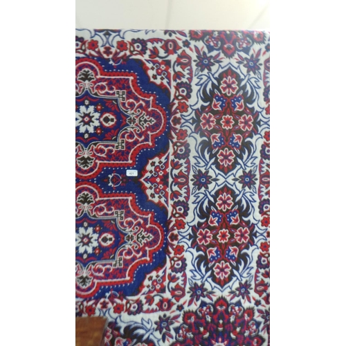 421 - Large Persian Blue and Red Rug Floor Rug (328cm x 190cm (10ff6 x 6ft3)