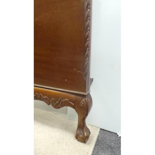 432 - Mahogany 4ft6 Bed Ends with Side Irons