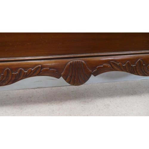 432 - Mahogany 4ft6 Bed Ends with Side Irons