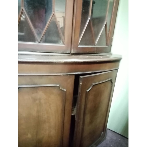 342 - Mahogany 2 Door Corner Cabinet (170cm high)