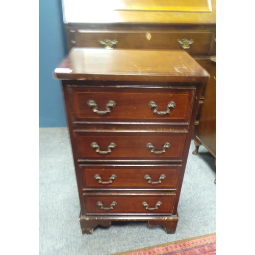 73 - Reproduction Mahogany 4 Drawer Small Chest