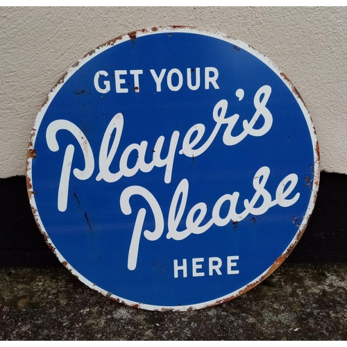 504 - Player's Please Vintage Style Sign (45cm Diameter)