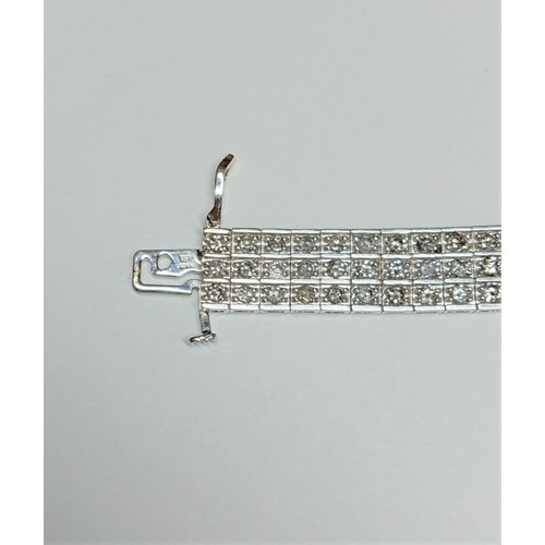 229 - White Gold 9ct Diamond Bracelet, 6ct