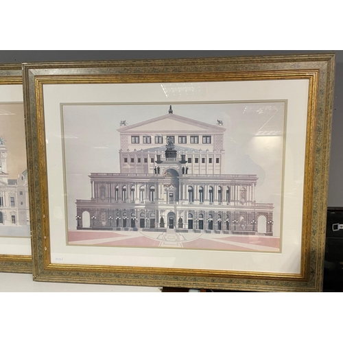 21 - Pair of Framed Architectural Prints