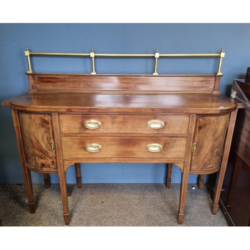 26 - Mahogany Sideboard with brass gallery top