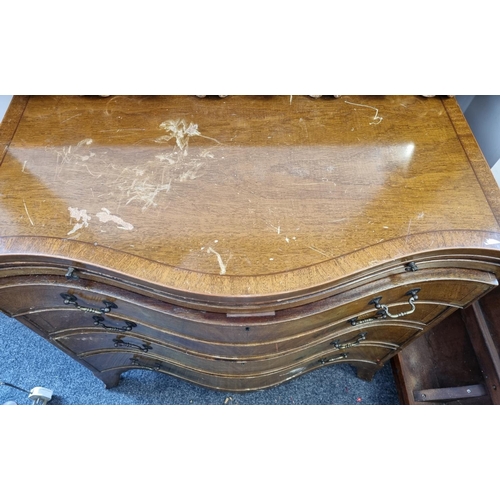 46 - Bow Front Mahogany Chest of Drawers